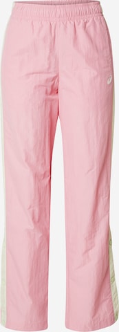 ASICS Regularen Športne hlače 'TIGER' | roza barva: sprednja stran