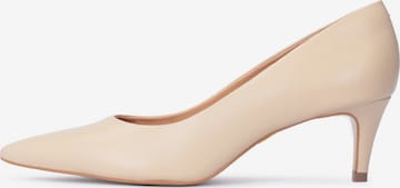 Kazar - Zapatos con plataforma en beige: frente