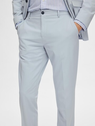 SELECTED HOMME Slim fit Pleated Pants in Blue