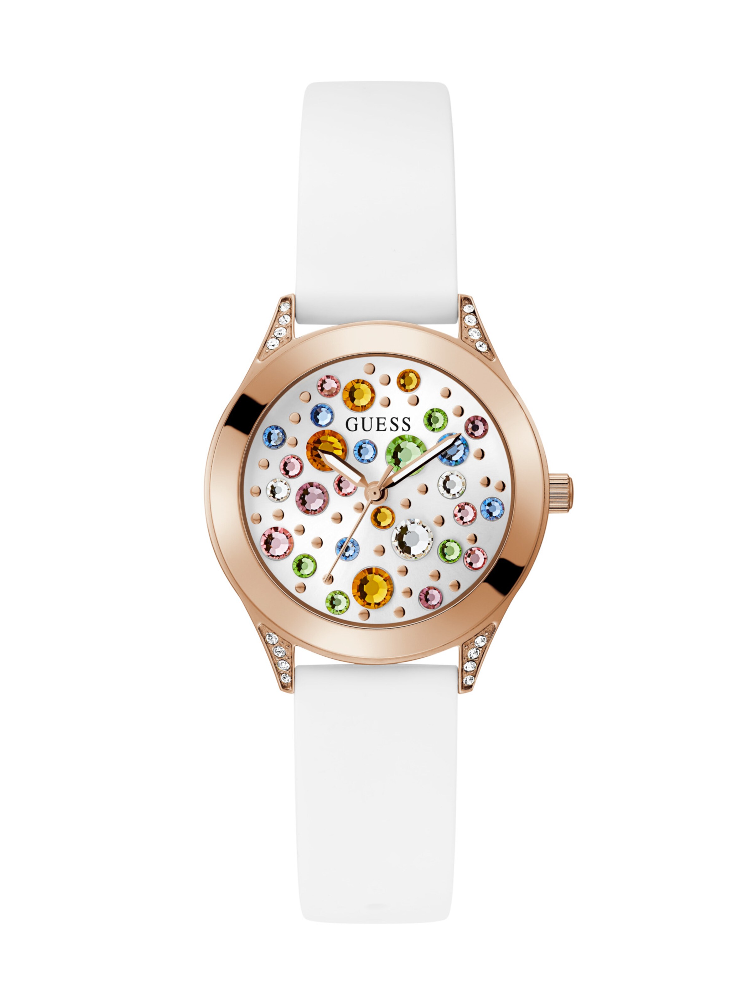 GUESS Analog watch 'Mini Wonderlust' in White: front