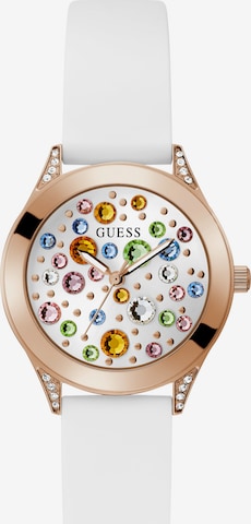 Orologio analogico 'Mini Wonderlust' di GUESS in bianco: frontale