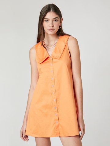 florence by mills exclusive for ABOUT YOU Skjortklänning 'Farmers Market' i orange: framsida