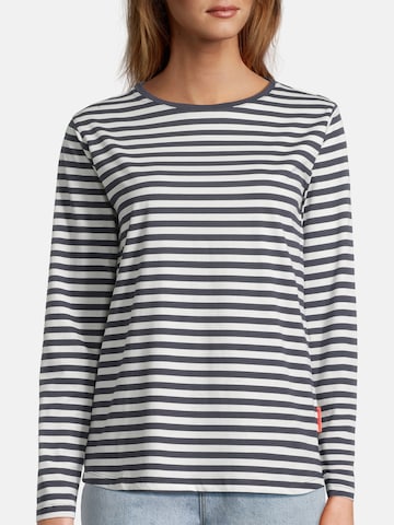 salzhaut Shirt 'Kant - Ringel' in Blau: Vorderseite