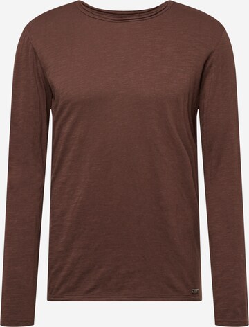 Coupe regular T-Shirt 'CHEESE' Key Largo en marron : devant