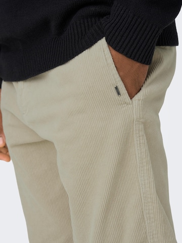 Only & Sons Regular Trousers 'Avi' in Grey