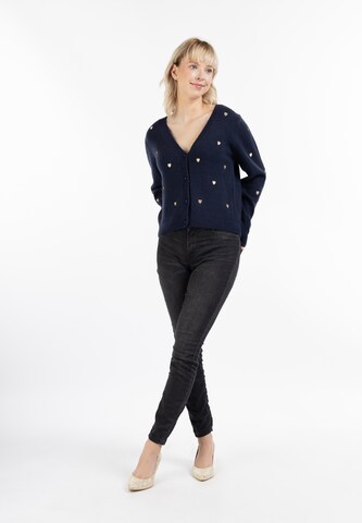 MYMO Knit Cardigan 'Nolie' in Blue