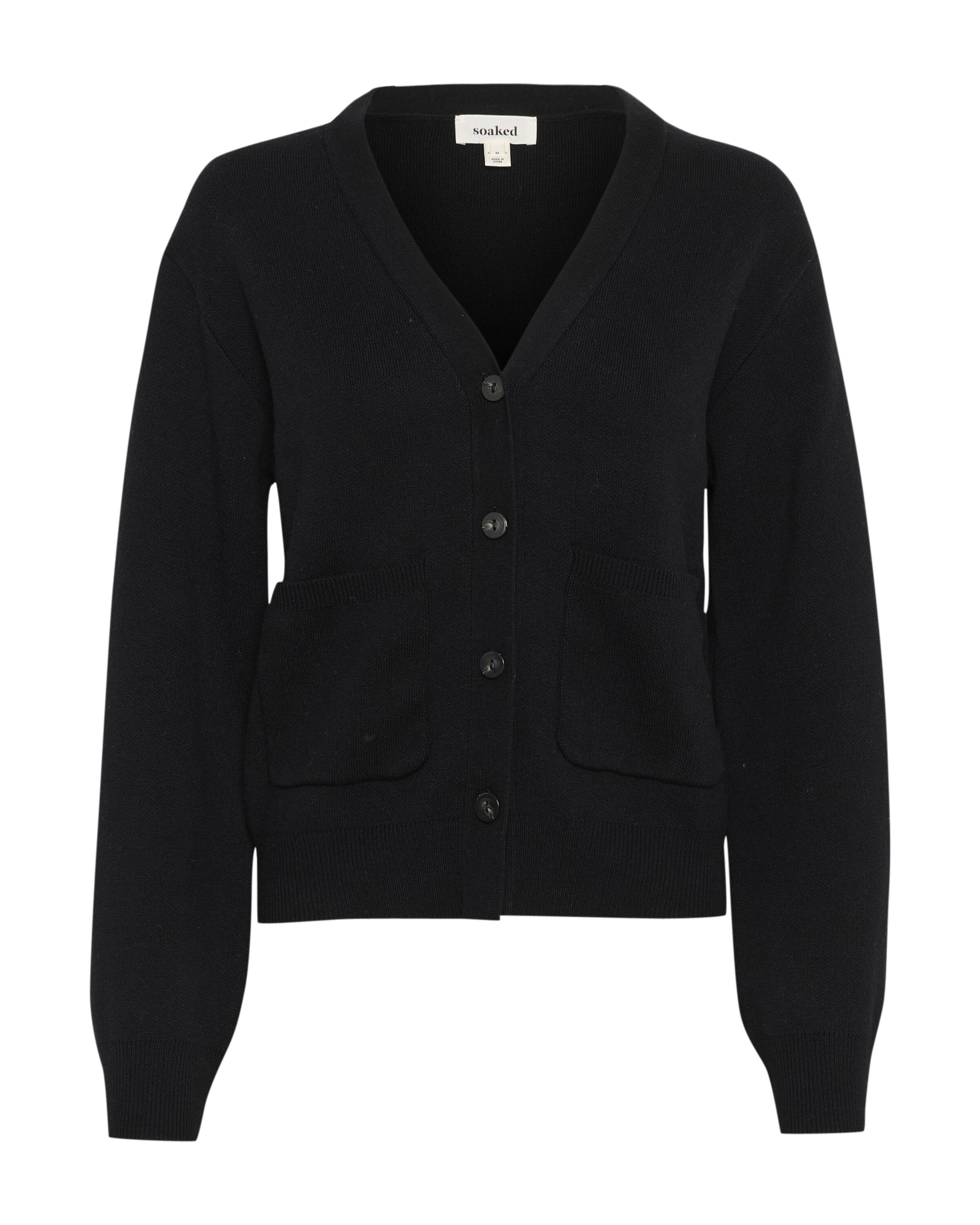 Cardigan 'SLCalisa' SOAKED IN LUXURY en noir : devant