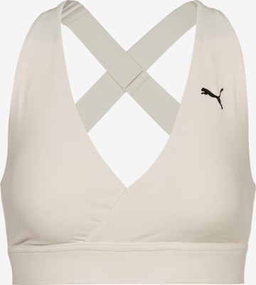 PUMA Triangle Sports Bra 'Yogini' in White: front