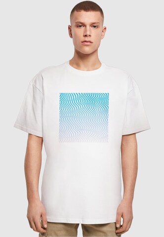 Merchcode T-Shirt  'Summer - Wavy' in Weiß: Vorderseite
