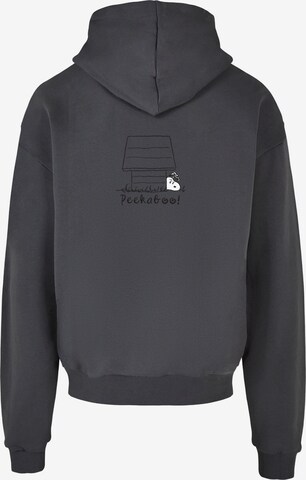 Merchcode Sweatshirt 'Peanuts - Peekaboo' in Grey