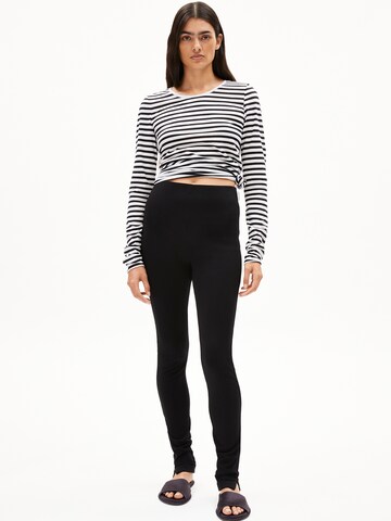 ARMEDANGELS Longsleeve EINIAARA STRIPES in Schwarz