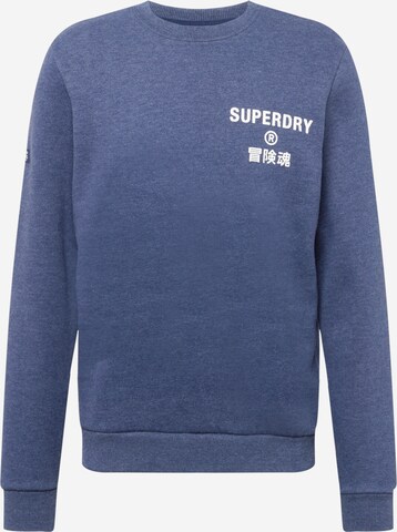 Superdry Mikina – modrá: přední strana