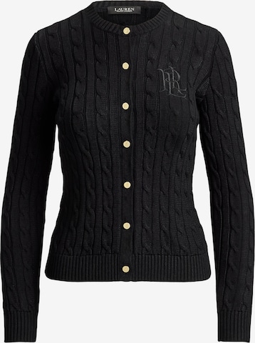 Lauren Ralph Lauren Petite Вязаная кофта в Черный: спереди
