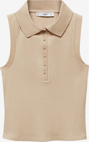 MANGO Knitted Top 'MUFFIN' in Beige: front