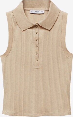 MANGO Gebreide top 'MUFFIN' in Beige: voorkant