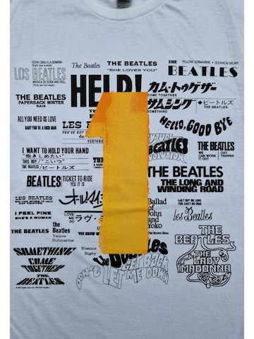 T-Shirt 'Beatles – Number one' The Beatles en blanc