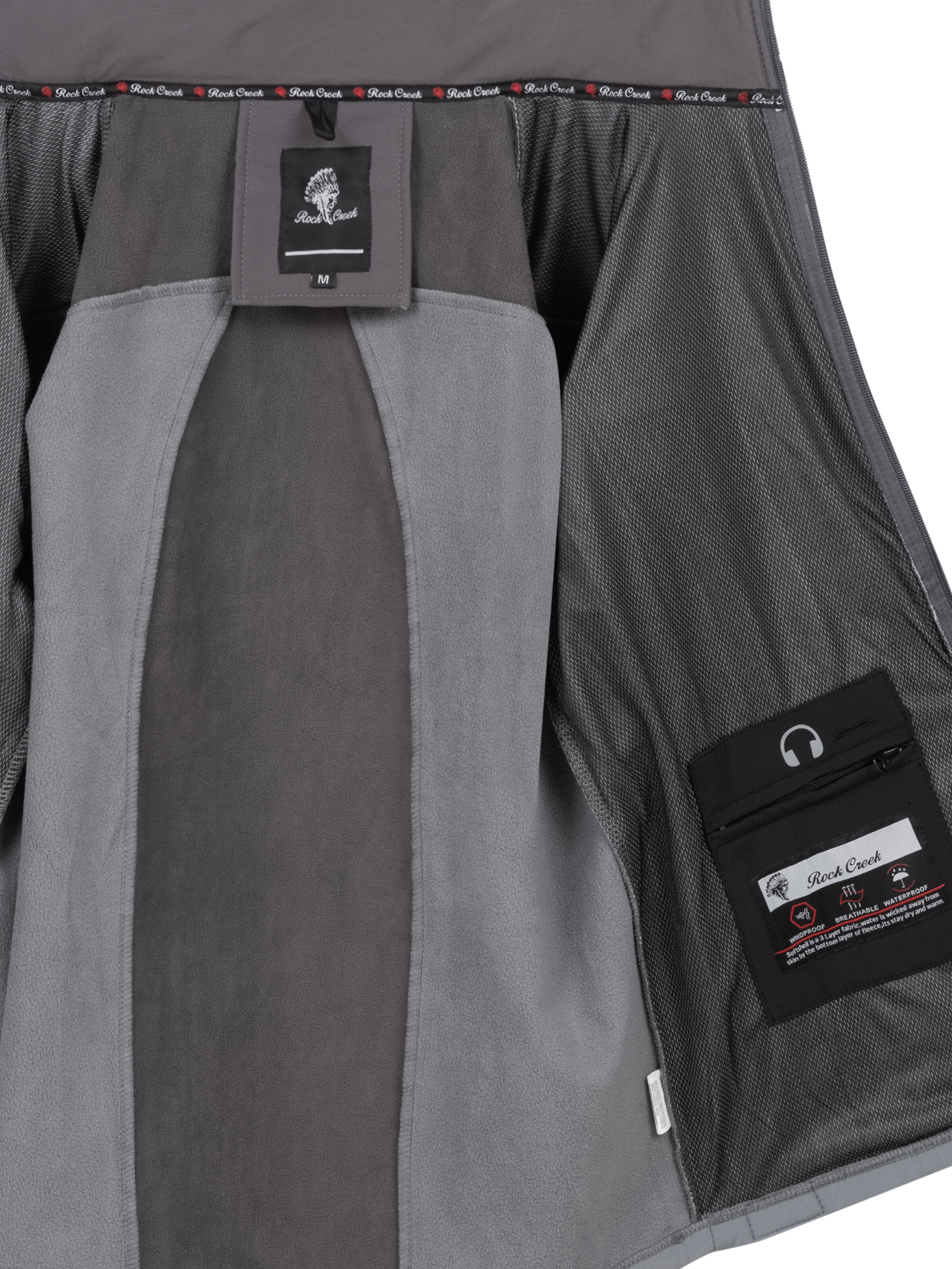 Rock Creek Outdoorjacke in Grau