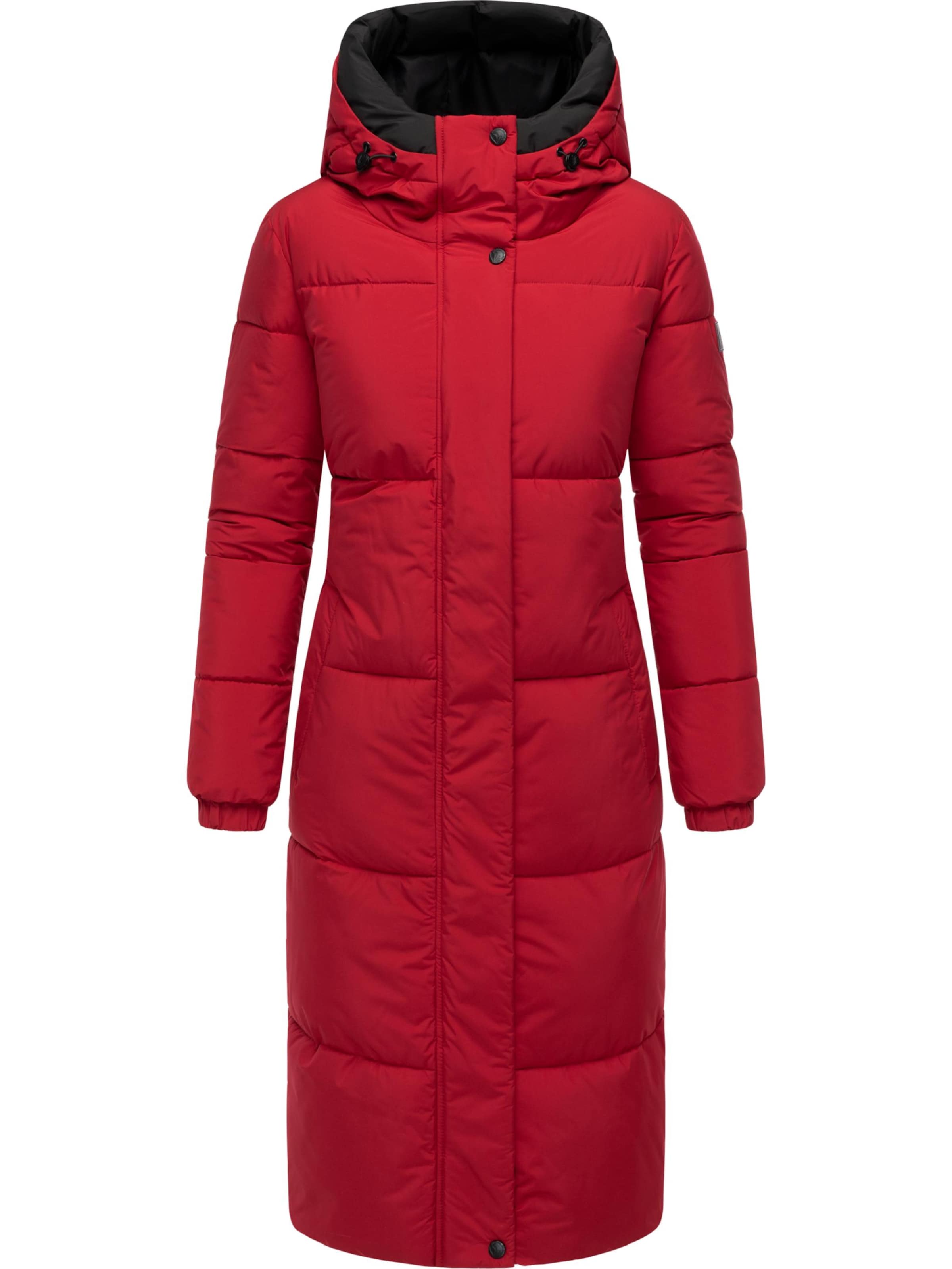 NAVAHOO Winter coat 'Taublüte XIV' in Red: front