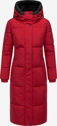 NAVAHOO Mantel 'Taublüte XIV' in Rot: Vorderseite