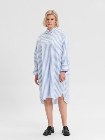 Selected Femme Curve Shirt Dress 'Dora' in White