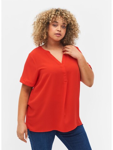 Zizzi Blouse 'Vanni' in Rood: voorkant