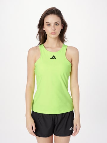 ADIDAS PERFORMANCE Top sportowy w kolorze zielony: przód