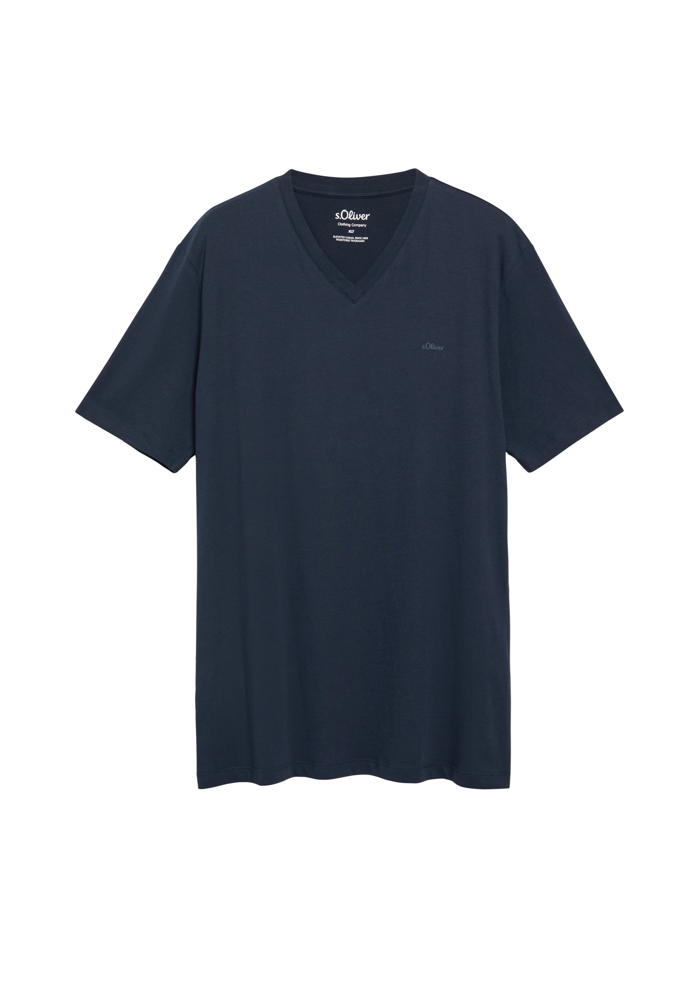 s.Oliver Men Big Sizes T-Shirt in Blau: Vorderseite