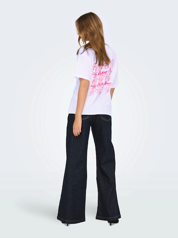 ONLY Shirt 'ONLROLLING STONES' in Wit: voorkant