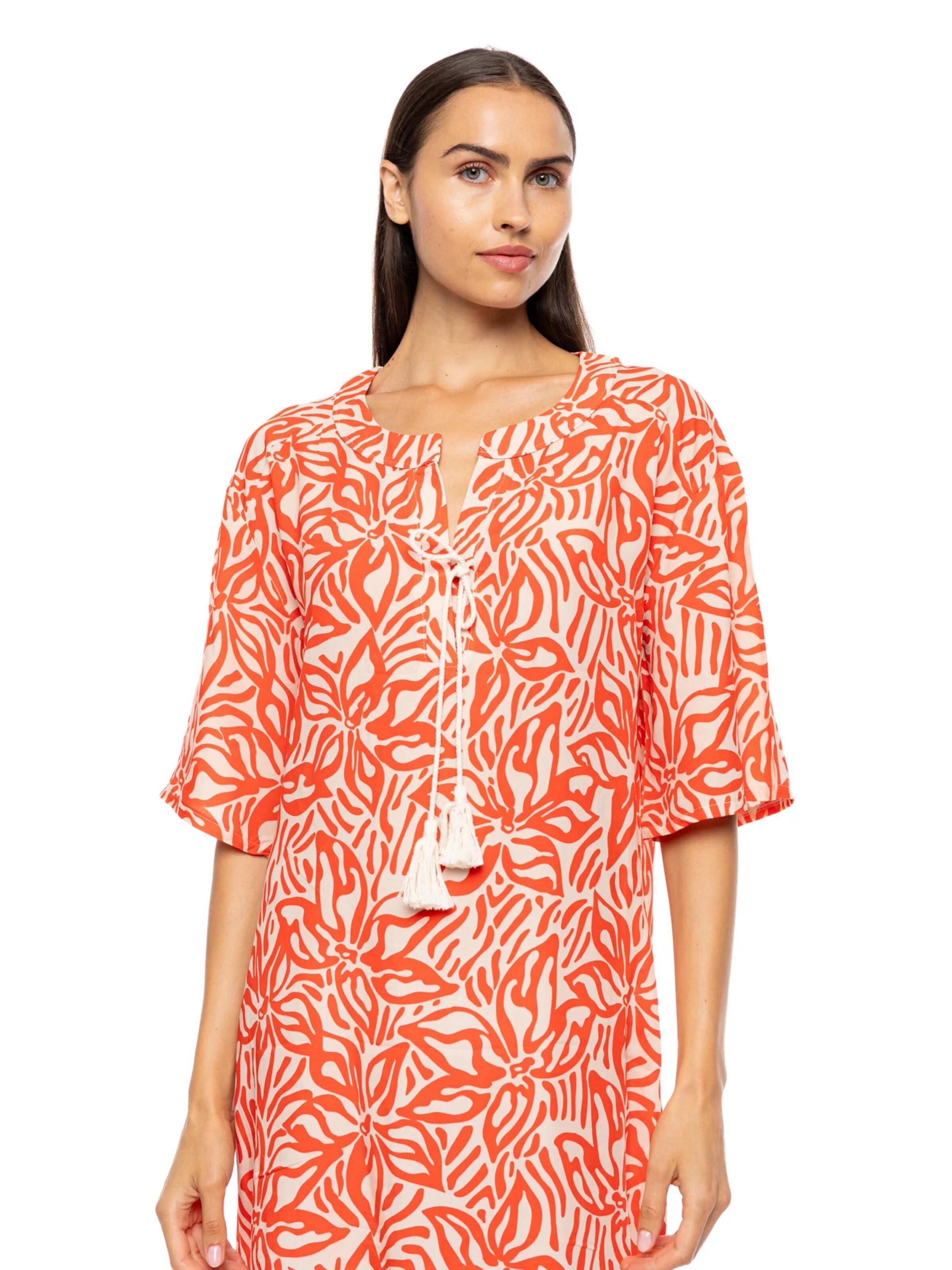 Abito estivo 'BEACHWEAR CORAL FLOWER' di Pink Label in arancione