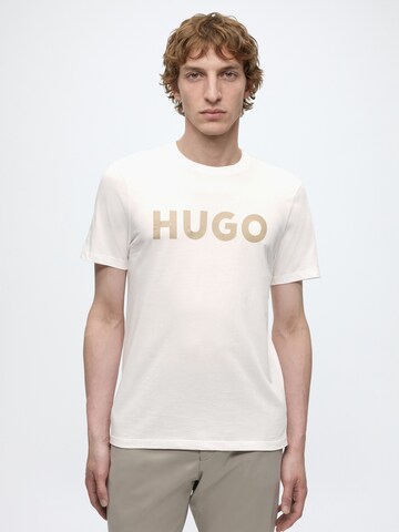 HUGO Μπλουζάκι 'Dulivio' σε λευκό: μπροστά