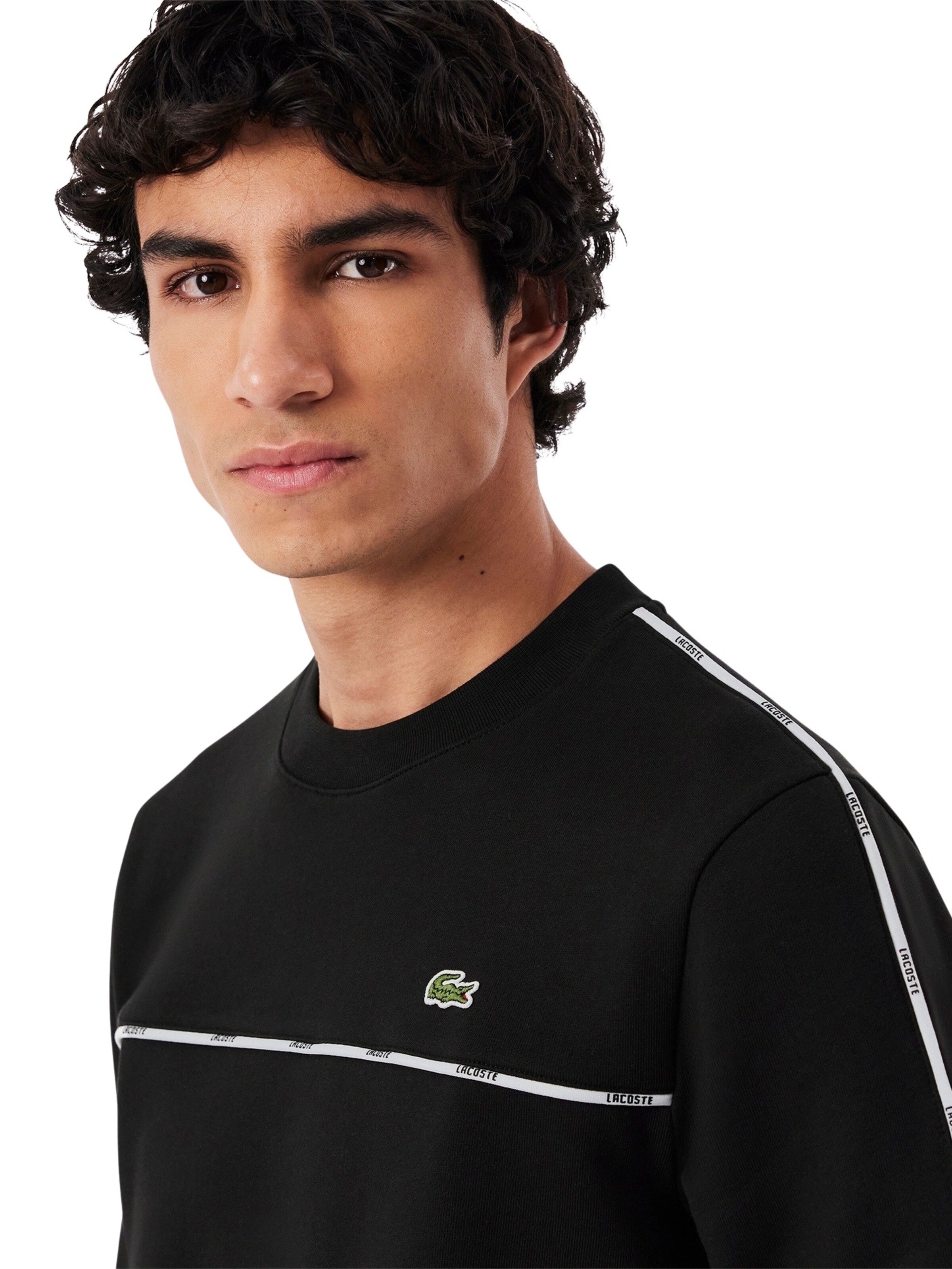 LACOSTE Sweatshirt i sort