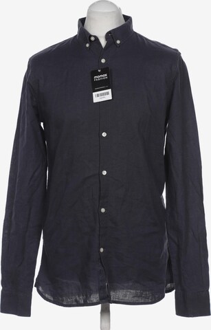 KnowledgeCotton Apparel Button Up Shirt in M in Blue: front