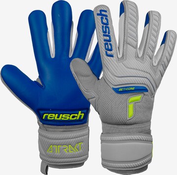 REUSCH Athletic Gloves 'Attrakt Grip Evolution' in Grey: front