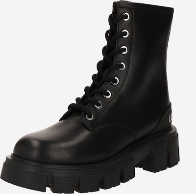 Love Moschino Bottines à lacets en noir, Vue avec produit