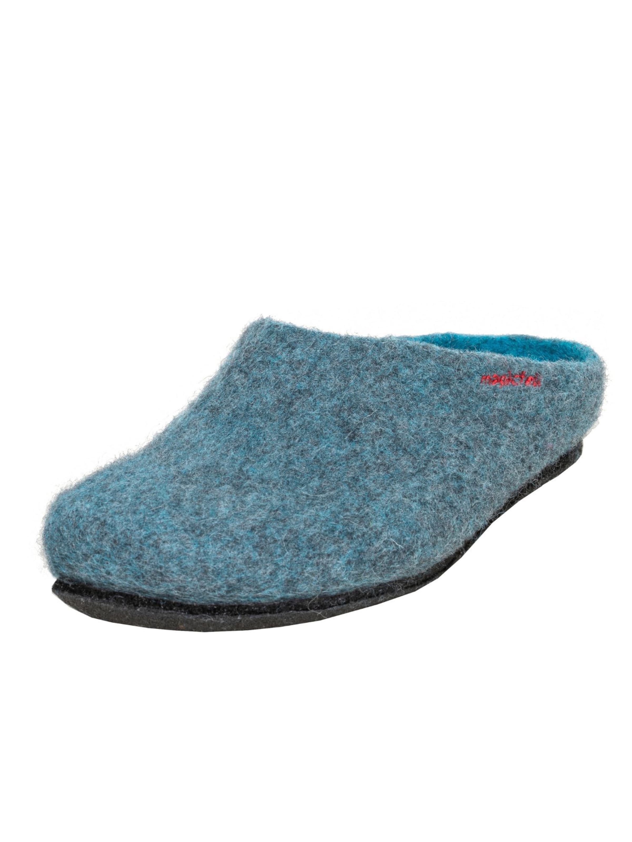 MagicFelt Slippers 'Filzpantoffel Magicfelt 709' in Blue: front