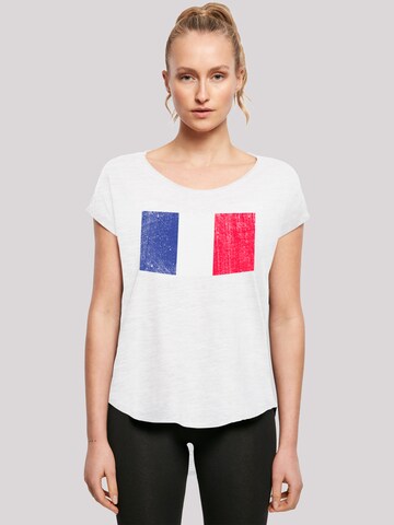 T-shirt 'France Frankreich Flagge' F4NT4STIC en blanc : devant