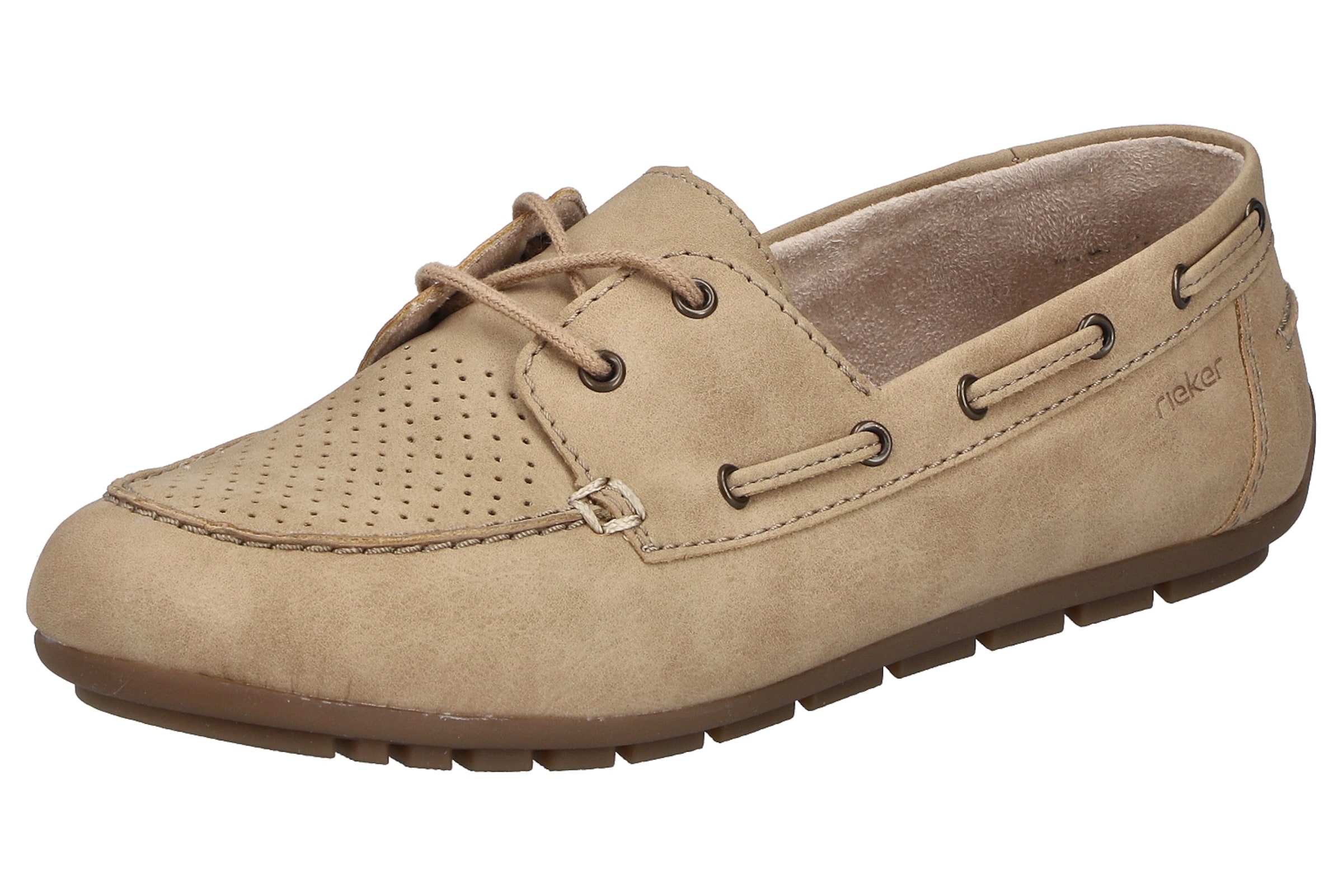 Mocassin Rieker en beige : devant