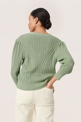 SOAKED IN LUXURY Knit cardigan 'Polli' in Green