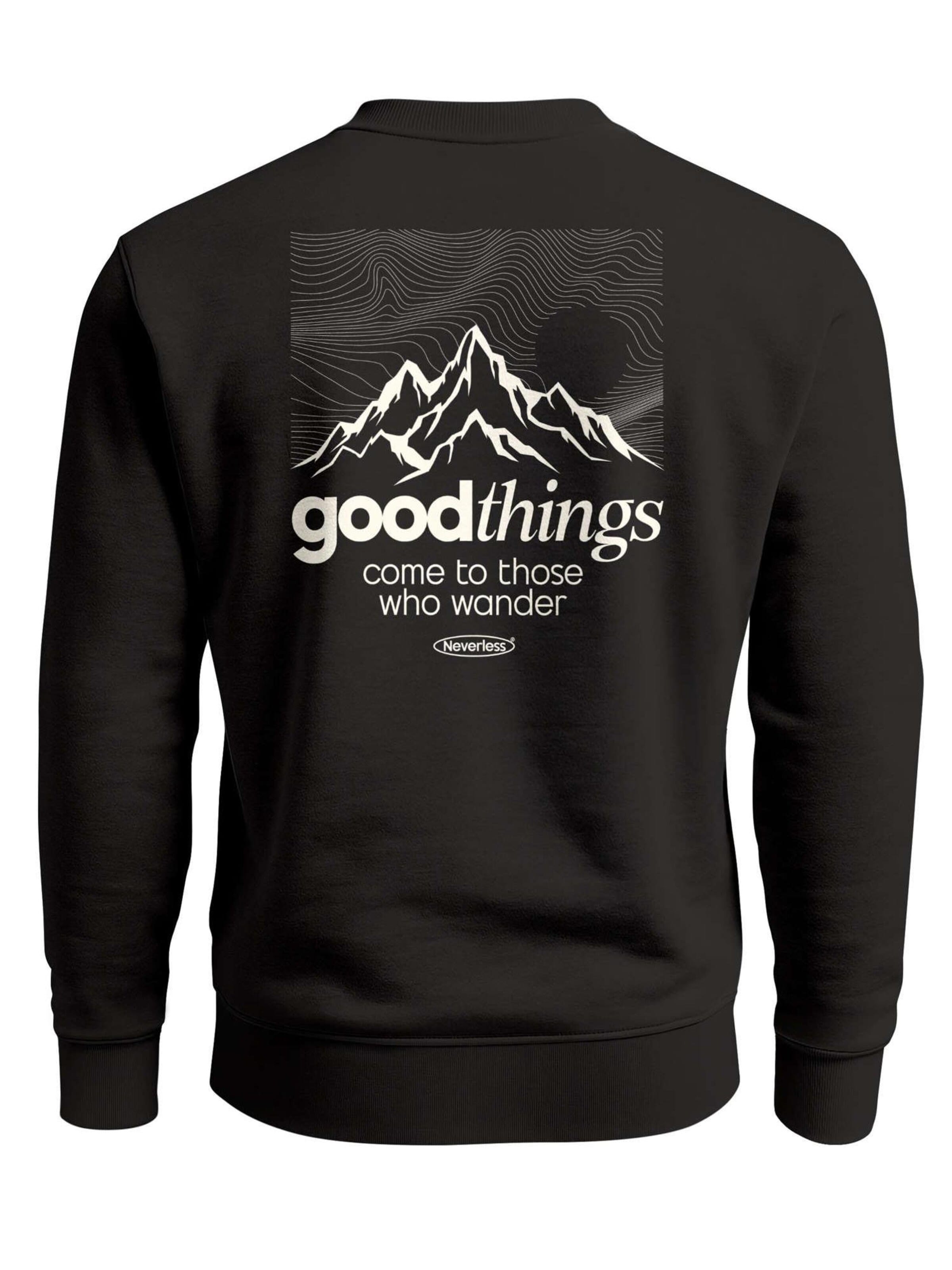 Neverless Sweatshirt 'Good Things' in Black