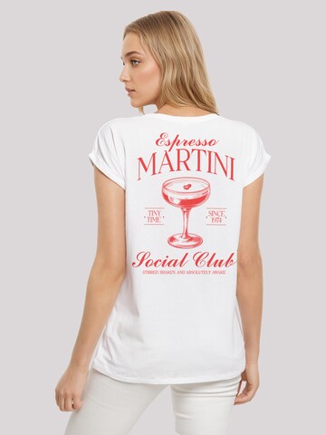 T-shirt 'Espresso Martini Social Club' F4NT4STIC en blanc