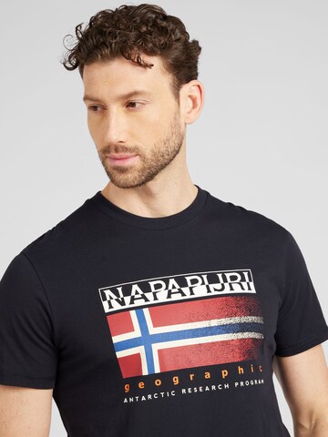 Tricou 'S-KREIS' de la NAPAPIJRI pe negru