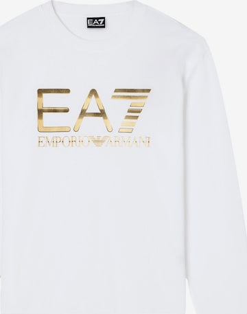 Felpa di EA7 Emporio Armani in bianco: frontale