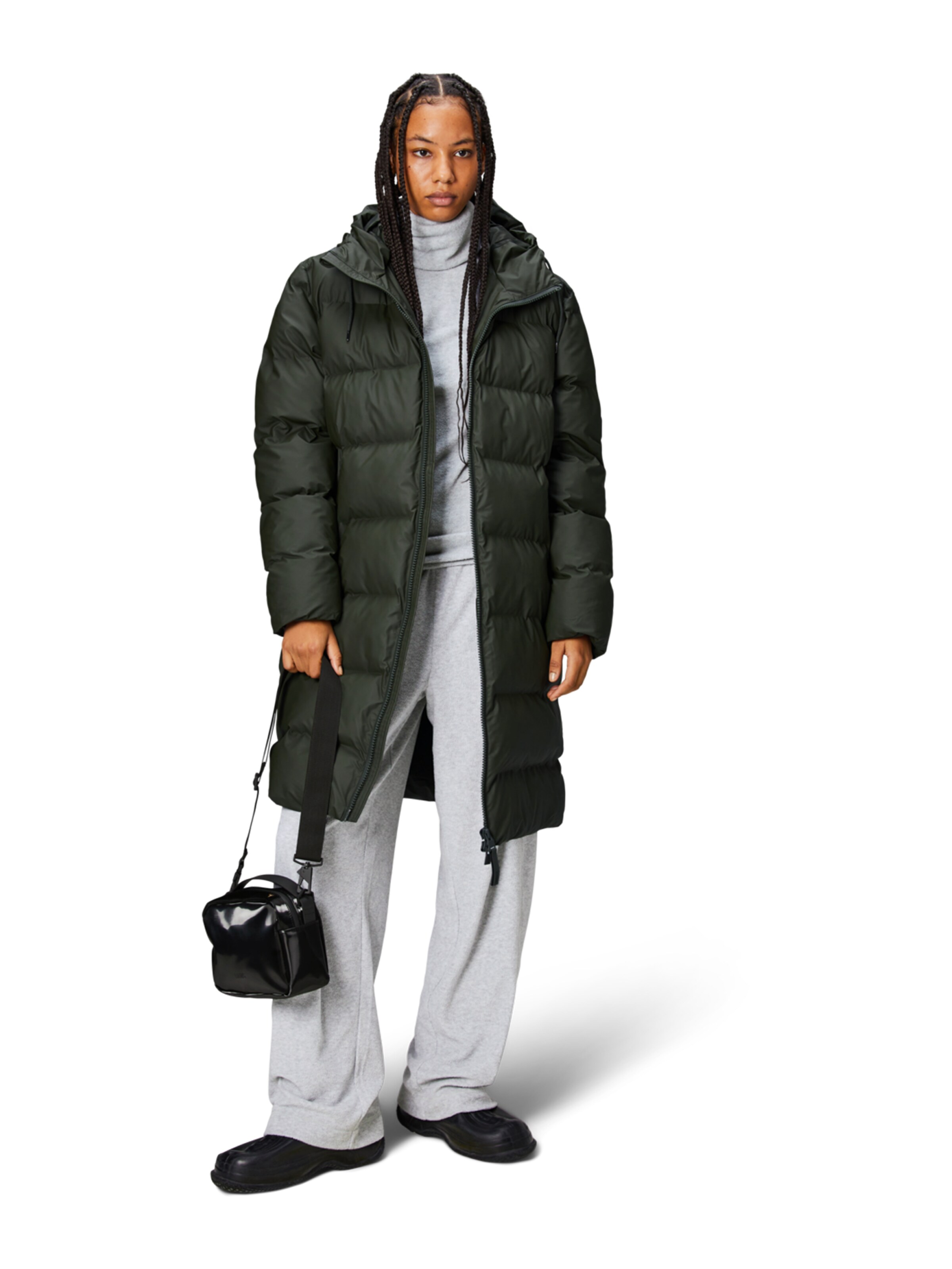 RAINS Zimní kabát 'Alta' – zelená