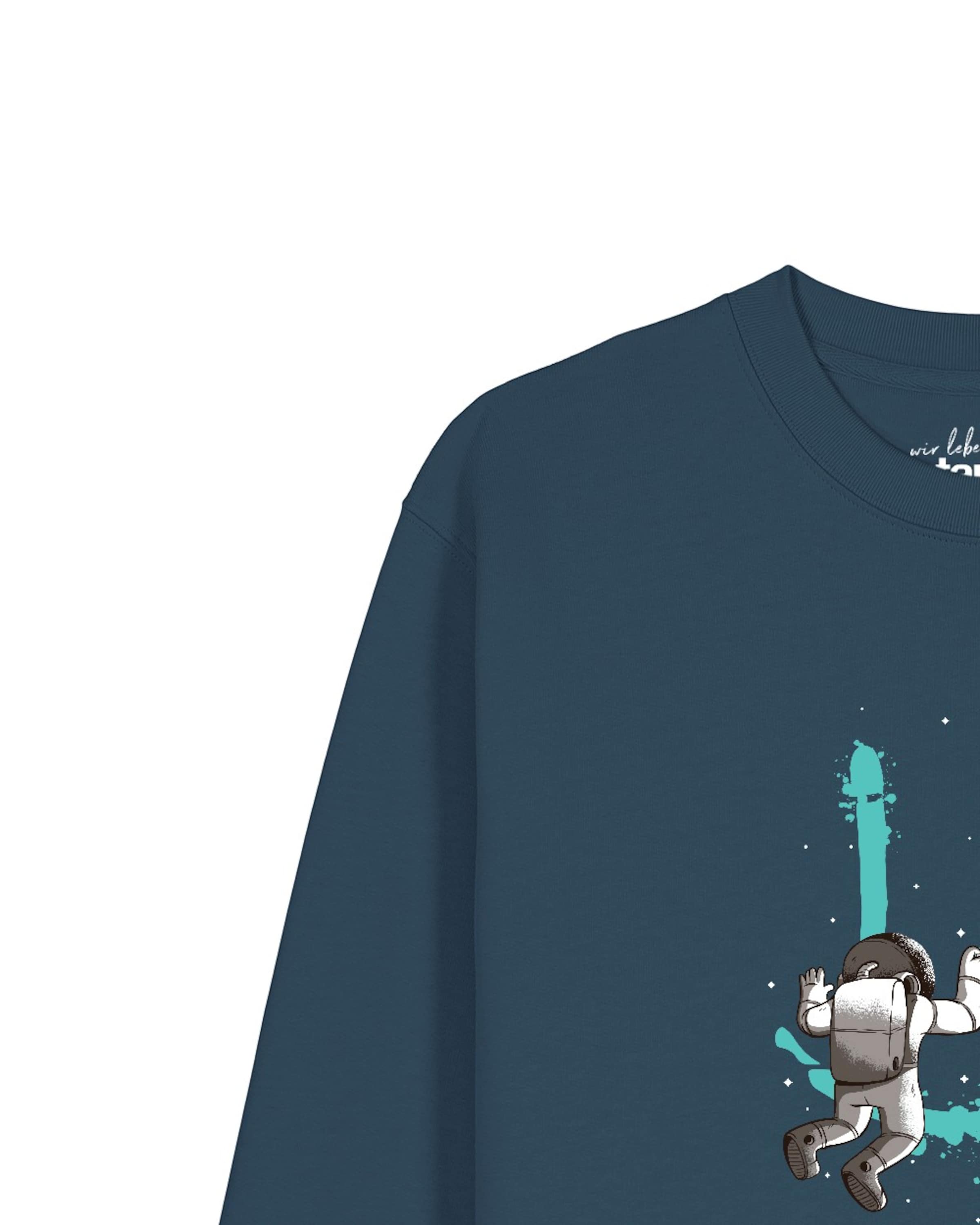 Watapparel Sweatshirt 'Graffiti Astronaut' in Blauw