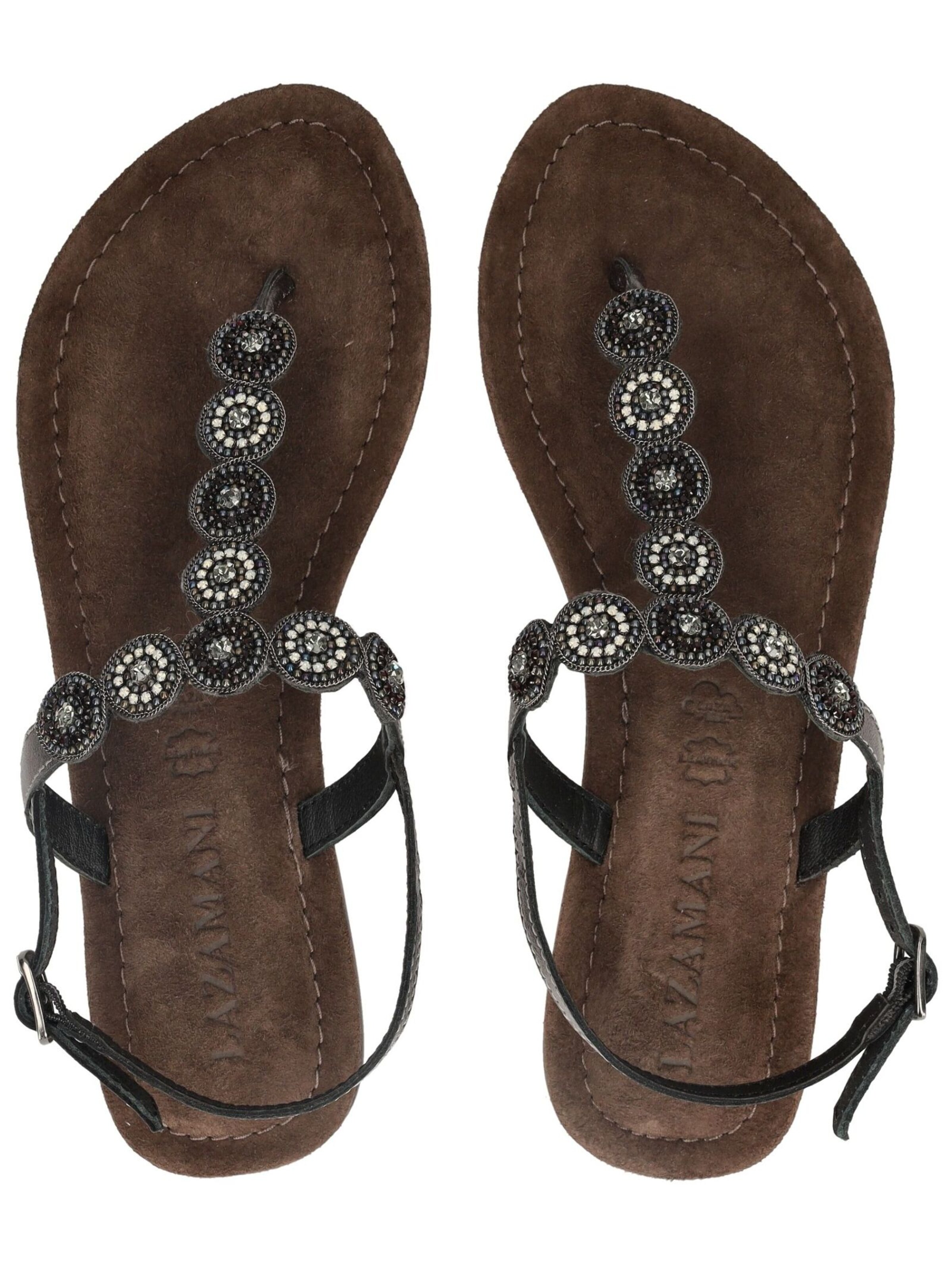 Tongs LAZAMANI en noir