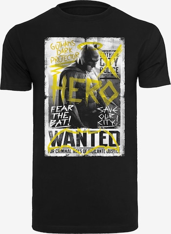 T-Shirt 'DC Comics Batman vs Superman Wanted Poster' F4NT4STIC en noir : devant