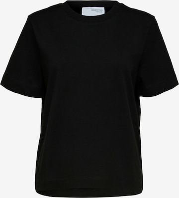 T-shirt SELECTED FEMME en noir : devant