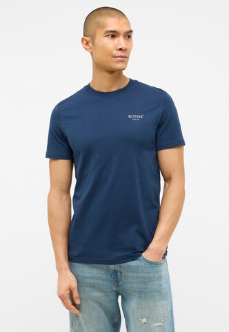 MUSTANG T-Shirt 'Austin' in Blau