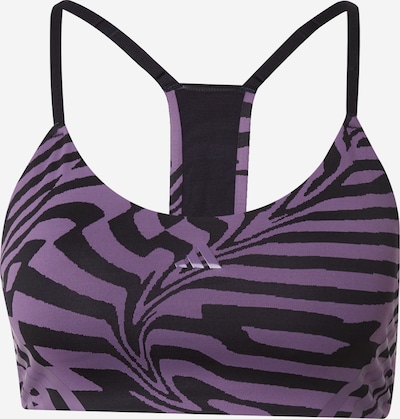 Reggiseno sportivo 'Aeroimpact Light-Support Jacquard 3-Stripes' ADIDAS PERFORMANCE di colore lilla chiaro / nero, Visualizzazione prodotti