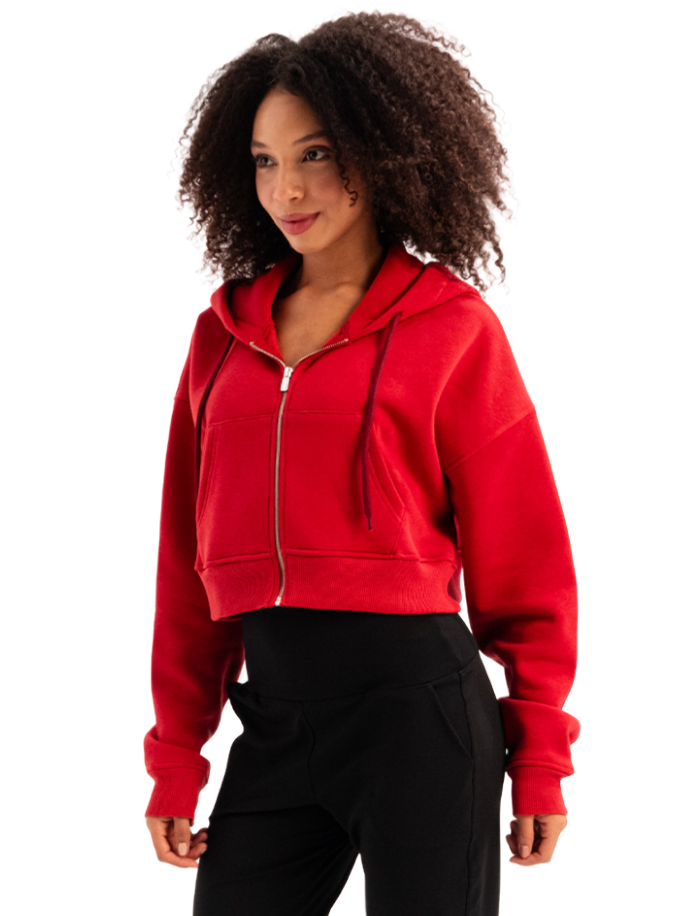 Justever Sweat jacket in Red: front